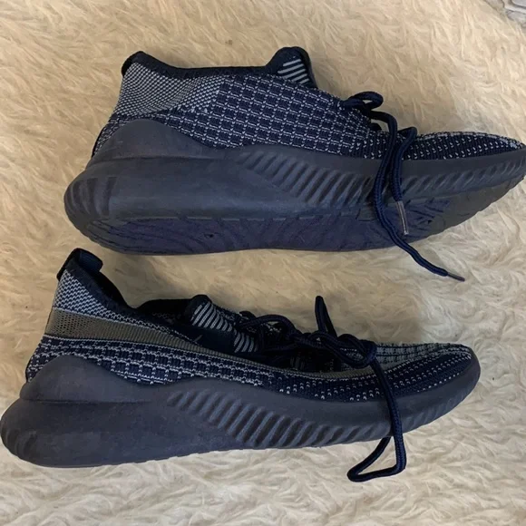 Danskin Women's Knit Sneakers in Navy and Gray - Picture 5 of 8